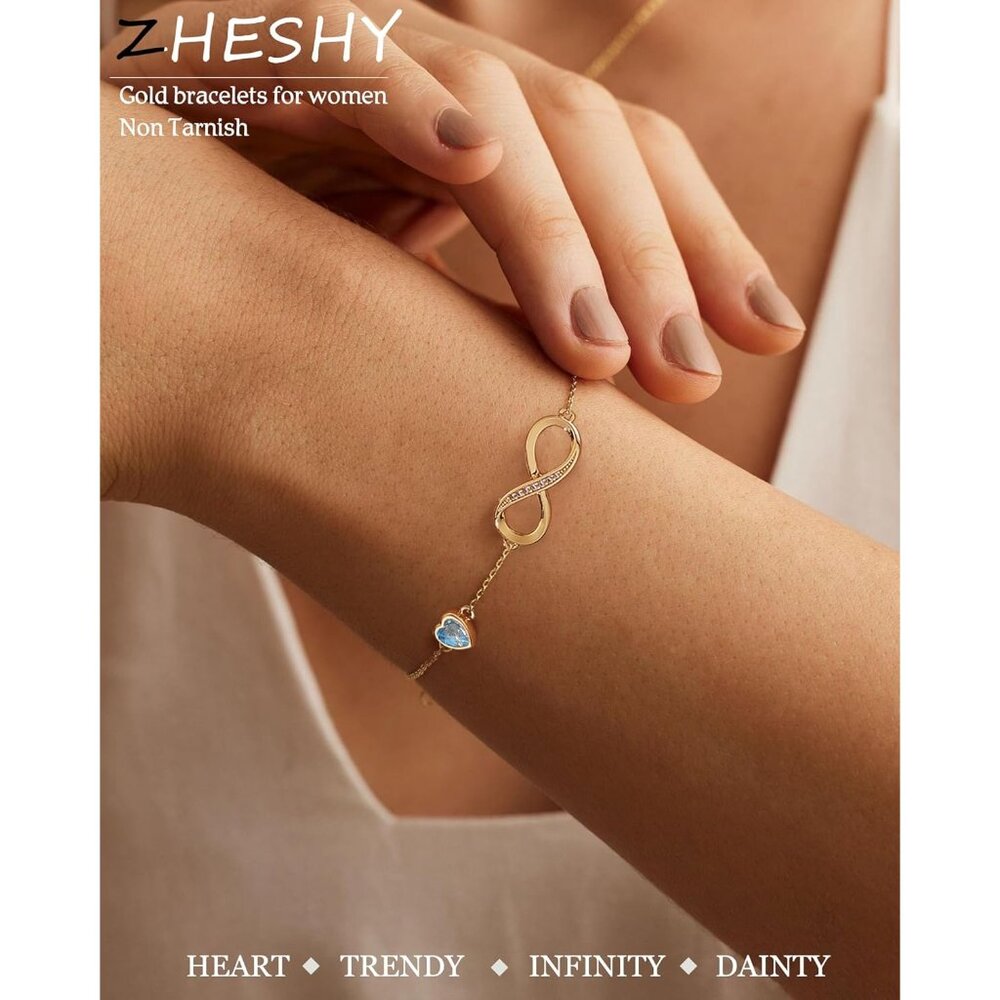 Stocking Stuffers Infinity Birthstone Bracelets F… - image 2